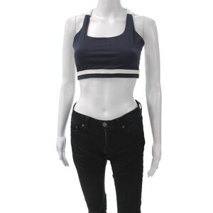 Splits 59 Womens Sports Bra Blue Colorblock Sleeveless Pullover Size S